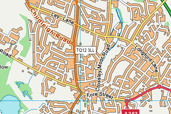 TQ12 3LL map - OS VectorMap District (Ordnance Survey)