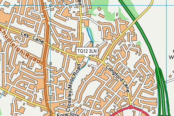 TQ12 3LN map - OS VectorMap District (Ordnance Survey)