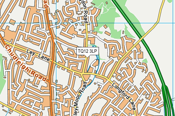 TQ12 3LP map - OS VectorMap District (Ordnance Survey)