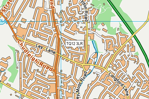 TQ12 3LR map - OS VectorMap District (Ordnance Survey)