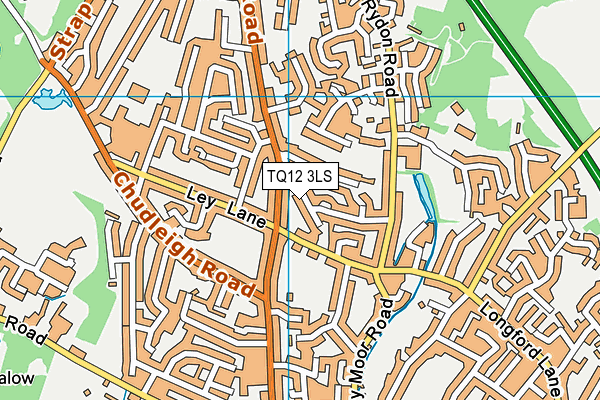 TQ12 3LS map - OS VectorMap District (Ordnance Survey)