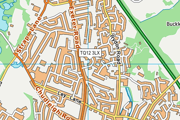 TQ12 3LX map - OS VectorMap District (Ordnance Survey)