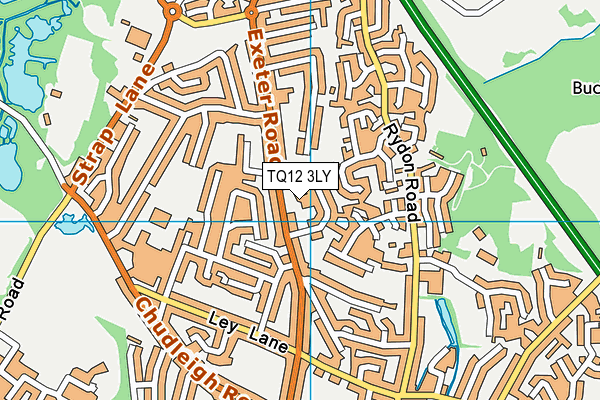 TQ12 3LY map - OS VectorMap District (Ordnance Survey)