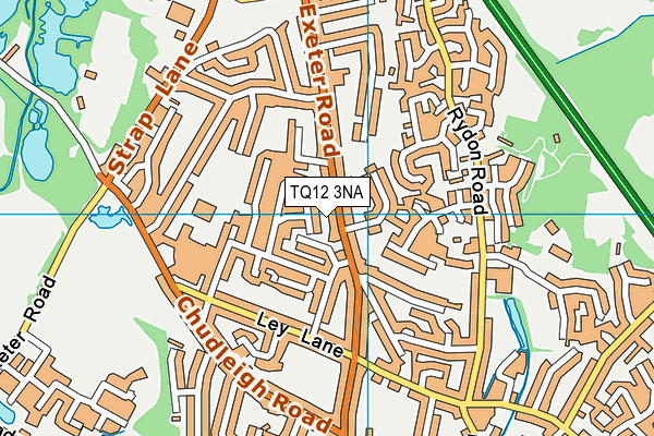 TQ12 3NA map - OS VectorMap District (Ordnance Survey)