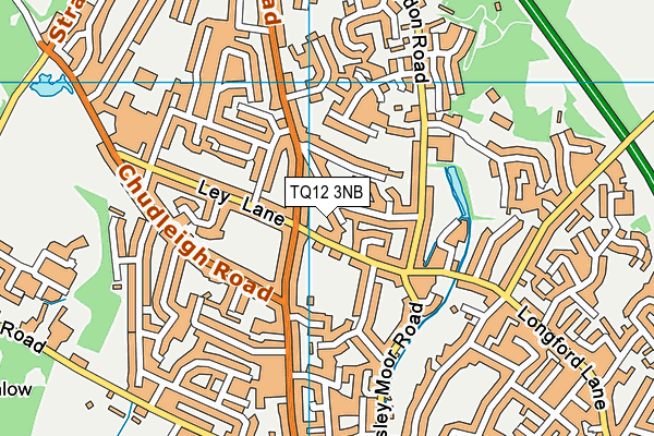 TQ12 3NB map - OS VectorMap District (Ordnance Survey)