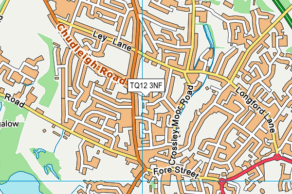 TQ12 3NF map - OS VectorMap District (Ordnance Survey)