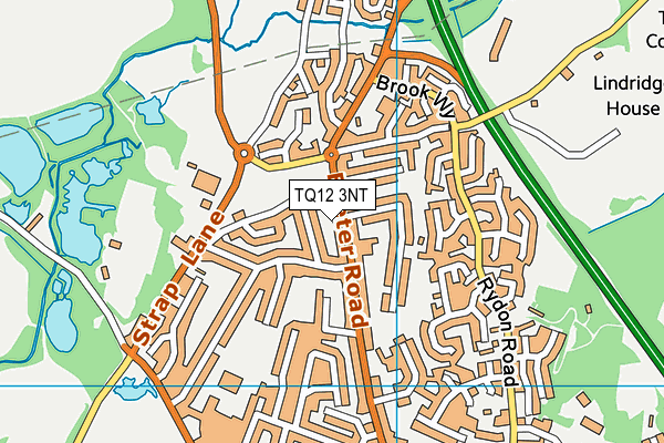 TQ12 3NT map - OS VectorMap District (Ordnance Survey)