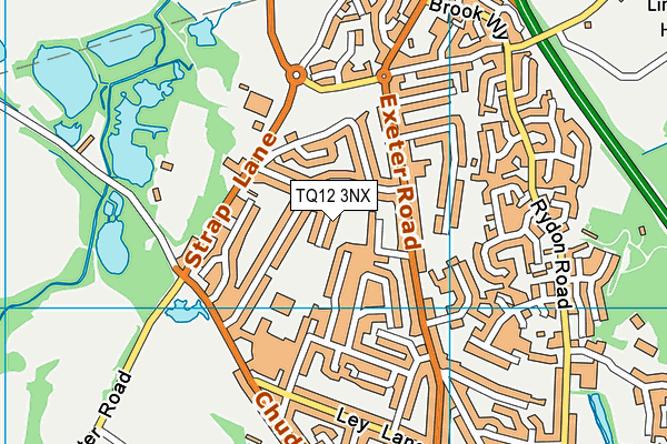 TQ12 3NX map - OS VectorMap District (Ordnance Survey)