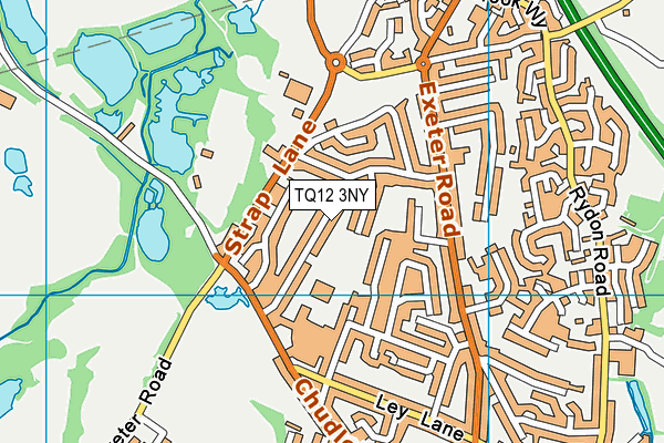 TQ12 3NY map - OS VectorMap District (Ordnance Survey)