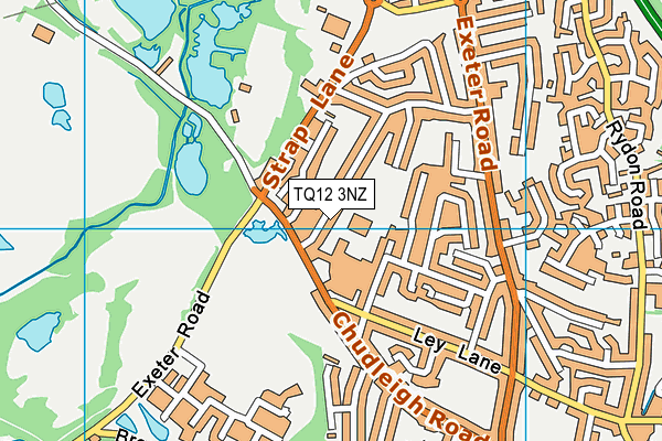TQ12 3NZ map - OS VectorMap District (Ordnance Survey)