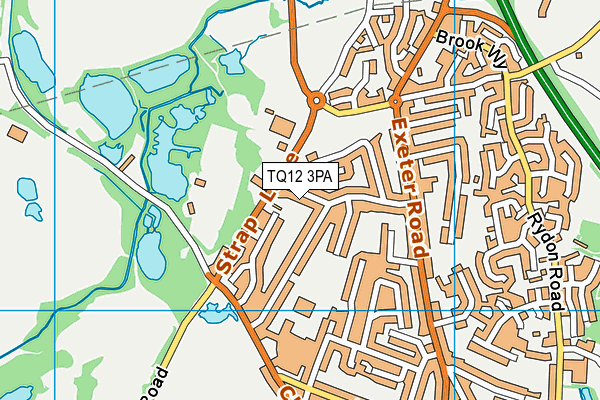 TQ12 3PA map - OS VectorMap District (Ordnance Survey)