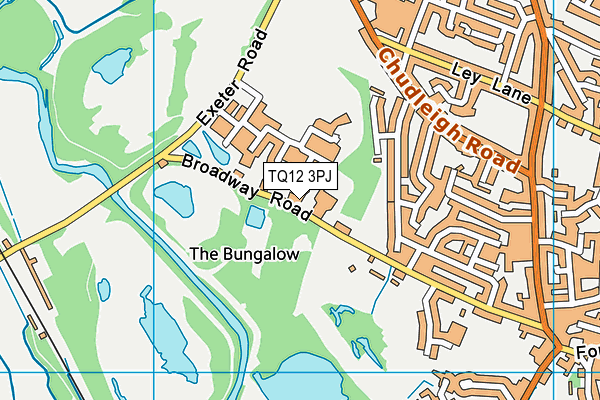 TQ12 3PJ map - OS VectorMap District (Ordnance Survey)