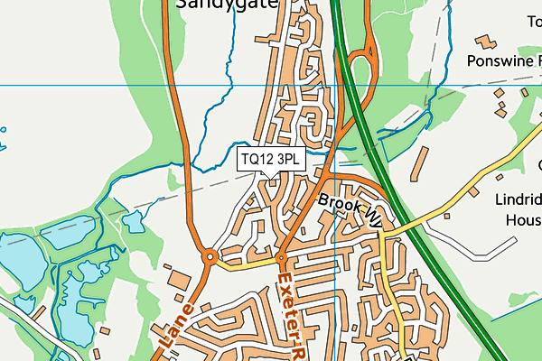 TQ12 3PL map - OS VectorMap District (Ordnance Survey)