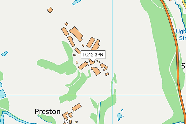 TQ12 3PR map - OS VectorMap District (Ordnance Survey)