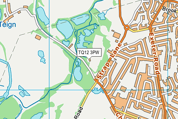 TQ12 3PW map - OS VectorMap District (Ordnance Survey)