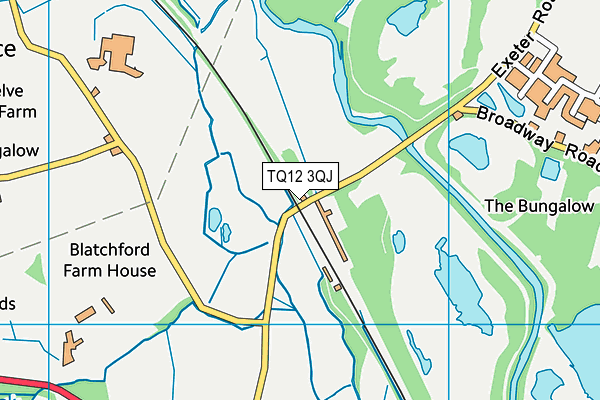TQ12 3QJ map - OS VectorMap District (Ordnance Survey)