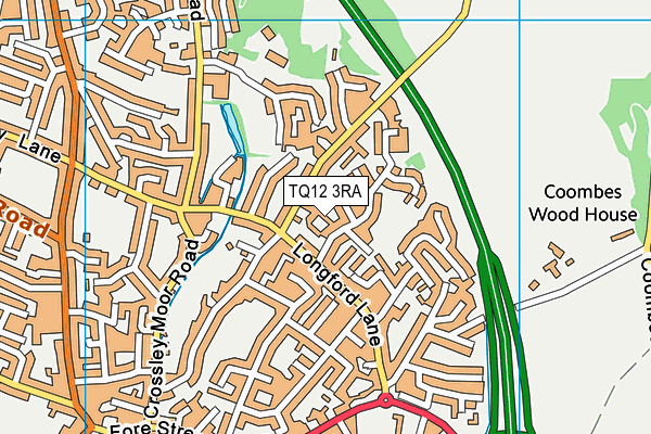 TQ12 3RA map - OS VectorMap District (Ordnance Survey)