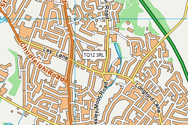 TQ12 3RL map - OS VectorMap District (Ordnance Survey)