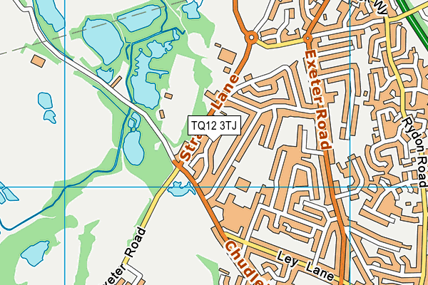 TQ12 3TJ map - OS VectorMap District (Ordnance Survey)