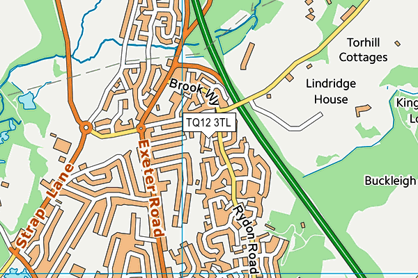TQ12 3TL map - OS VectorMap District (Ordnance Survey)