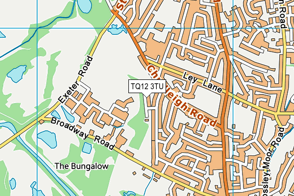 TQ12 3TU map - OS VectorMap District (Ordnance Survey)