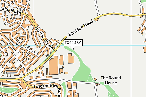 TQ12 4BY map - OS VectorMap District (Ordnance Survey)