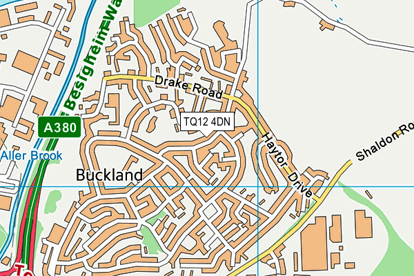 TQ12 4DN map - OS VectorMap District (Ordnance Survey)