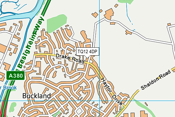 TQ12 4DP map - OS VectorMap District (Ordnance Survey)