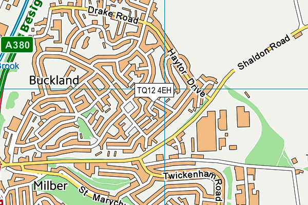 TQ12 4EH map - OS VectorMap District (Ordnance Survey)