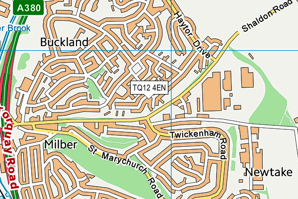 TQ12 4EN map - OS VectorMap District (Ordnance Survey)