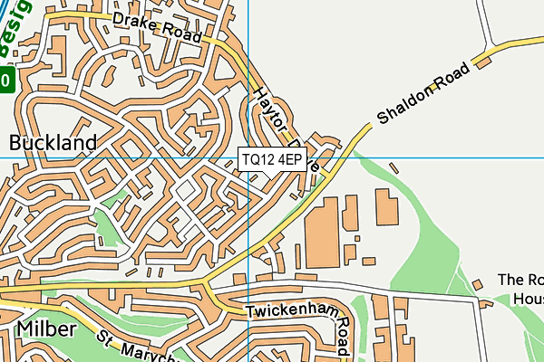 TQ12 4EP map - OS VectorMap District (Ordnance Survey)