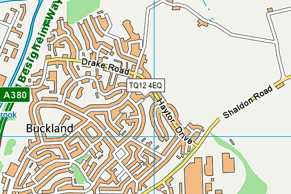 TQ12 4EQ map - OS VectorMap District (Ordnance Survey)