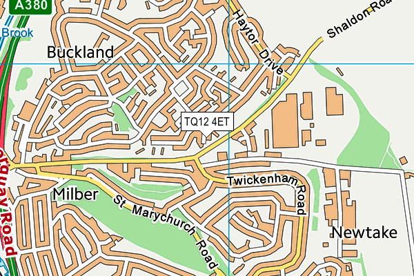 TQ12 4ET map - OS VectorMap District (Ordnance Survey)