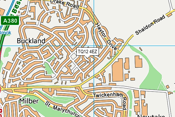 TQ12 4EZ map - OS VectorMap District (Ordnance Survey)
