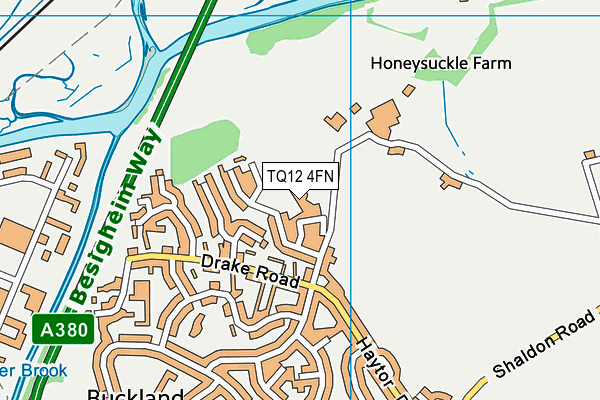TQ12 4FN map - OS VectorMap District (Ordnance Survey)