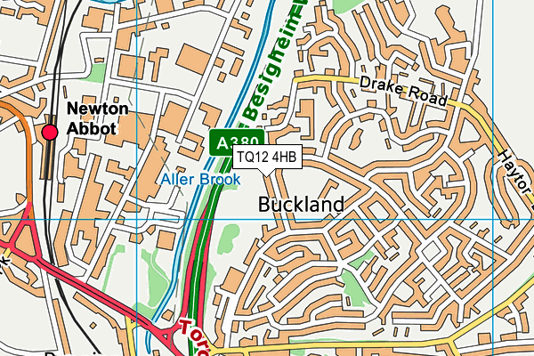 Sandringham Park map (TQ12 4HB) - OS VectorMap District (Ordnance Survey)