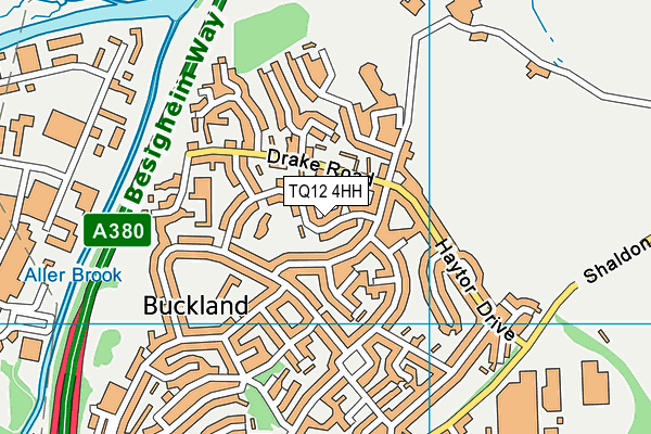 TQ12 4HH map - OS VectorMap District (Ordnance Survey)
