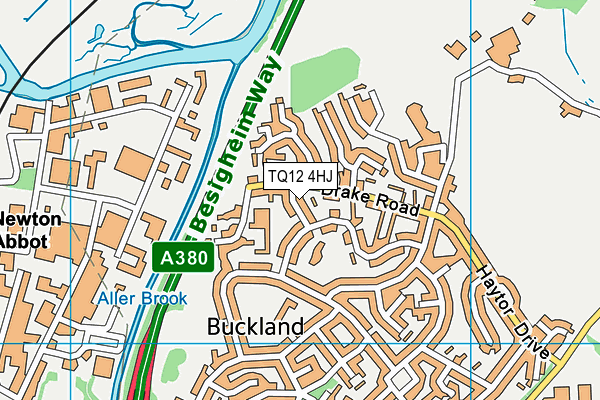 TQ12 4HJ map - OS VectorMap District (Ordnance Survey)