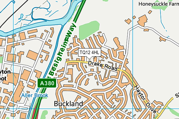 TQ12 4HL map - OS VectorMap District (Ordnance Survey)