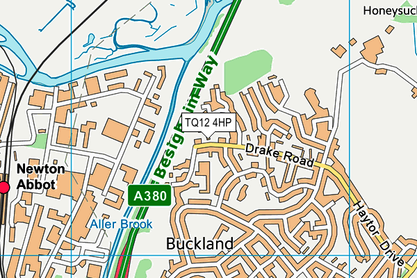 TQ12 4HP map - OS VectorMap District (Ordnance Survey)