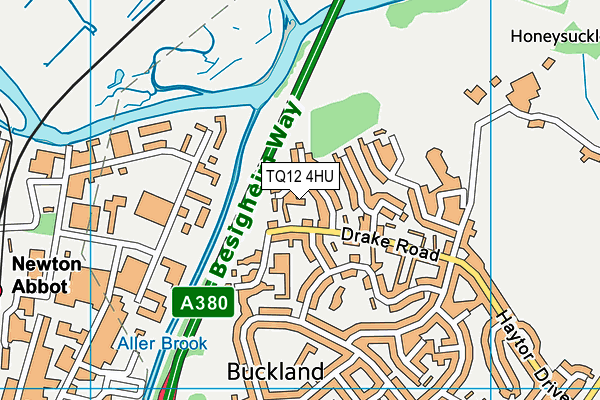 TQ12 4HU map - OS VectorMap District (Ordnance Survey)