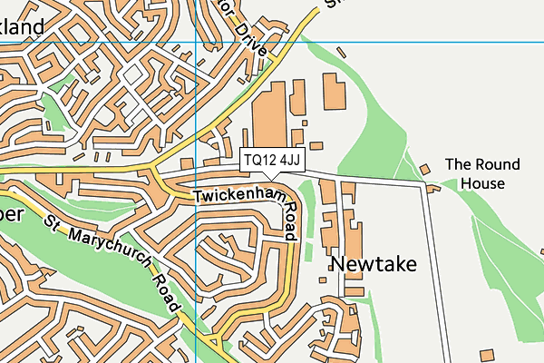 TQ12 4JJ map - OS VectorMap District (Ordnance Survey)