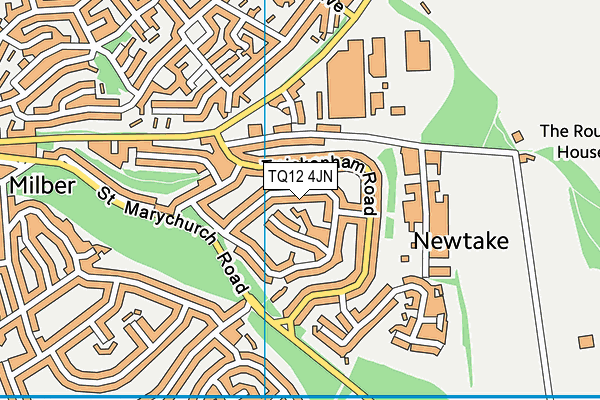 TQ12 4JN map - OS VectorMap District (Ordnance Survey)