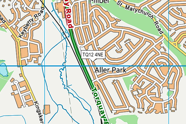 TQ12 4NE map - OS VectorMap District (Ordnance Survey)