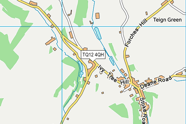 TQ12 4QH map - OS VectorMap District (Ordnance Survey)