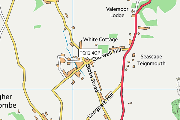 TQ12 4QP map - OS VectorMap District (Ordnance Survey)