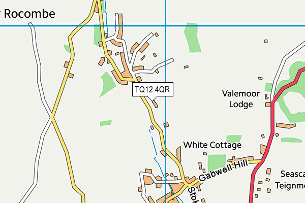TQ12 4QR map - OS VectorMap District (Ordnance Survey)