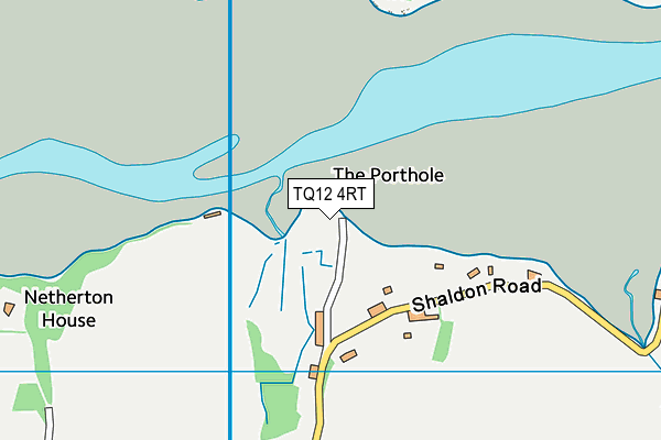 TQ12 4RT map - OS VectorMap District (Ordnance Survey)