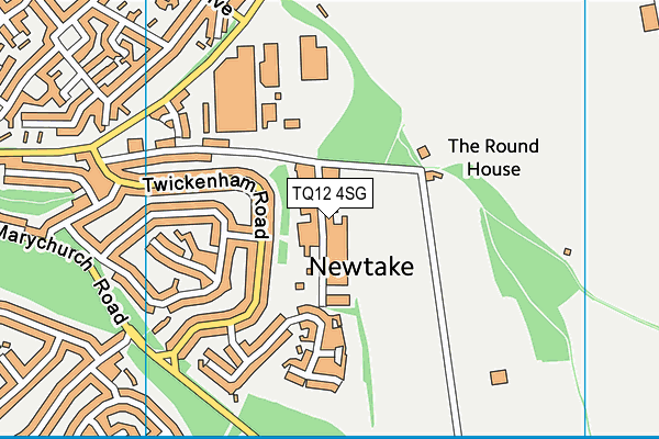 Milber Sports Centre (Closed) map (TQ12 4SG) - OS VectorMap District (Ordnance Survey)