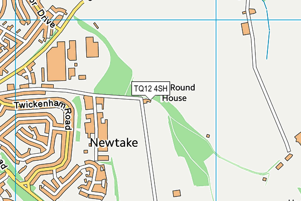 TQ12 4SH map - OS VectorMap District (Ordnance Survey)